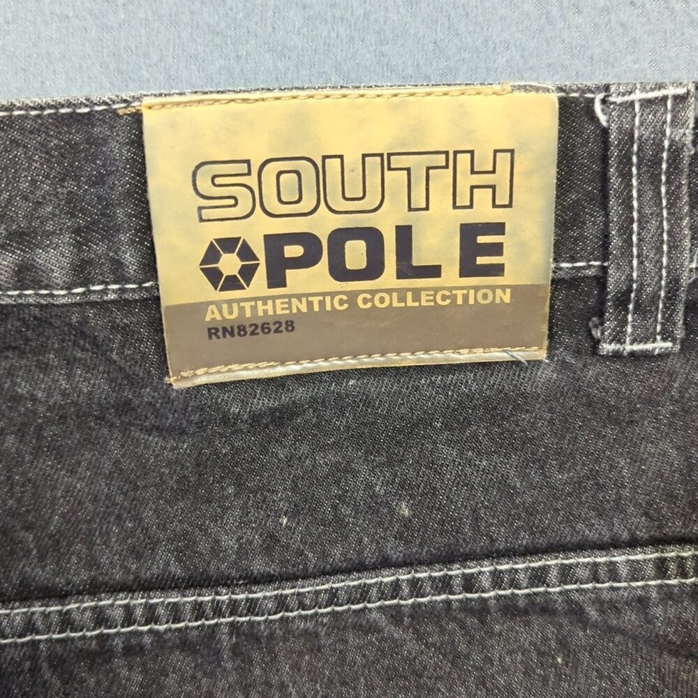 Southpole Jeans Men's 38 Fits 37x31 Black Baggy Denim Authentic Collection Y2K - Picture 5 of 15